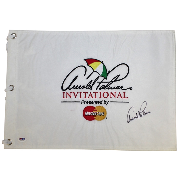 Arnold Palmer Signed Arnold Palmer Invitational Embroidered Flag PSA/DNA #Q05803