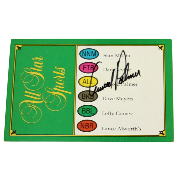 Arnold Palmer Signed Trivial Pursuit Card with Arnold Palmer Answer! JSA ALOA