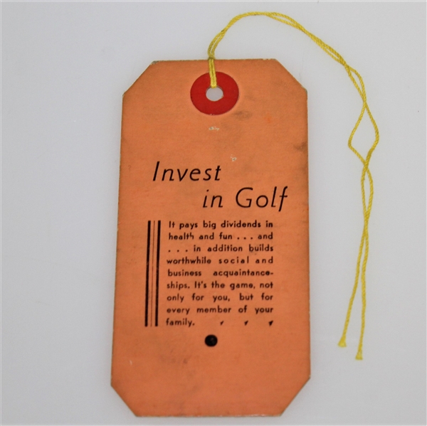 1941 Masters Tournament Sunday Fourth Rd Ticket #3600 - Top Condition, Free of Creases!