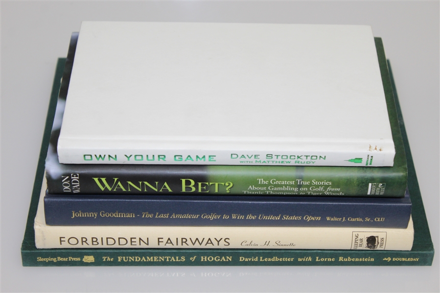 Lot of Five Signed Golf Books - Stockton, Leadbetter, & Others JSA ALOA