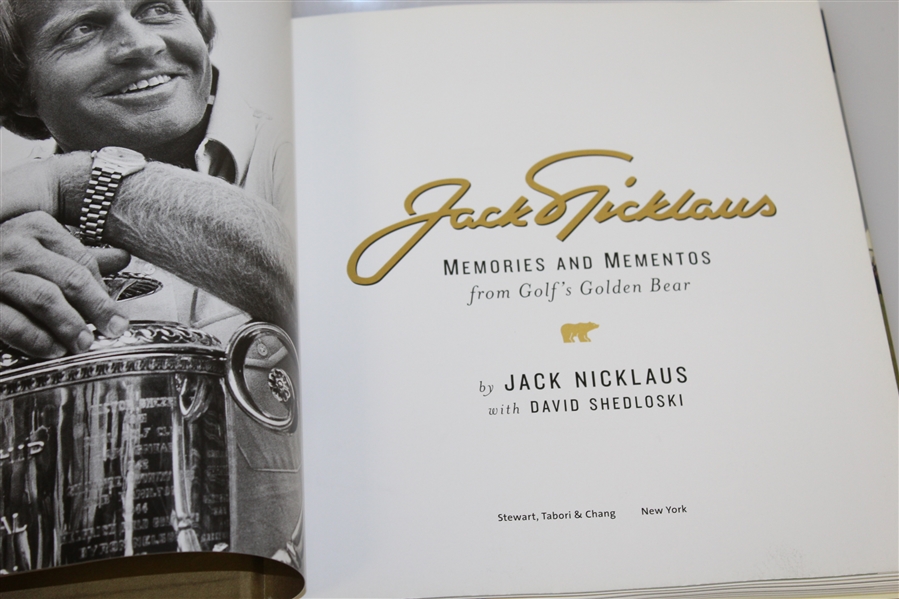 Jack Nicklaus Signed 'Memories & Mementos' Golden Bear Book JSA ALOA