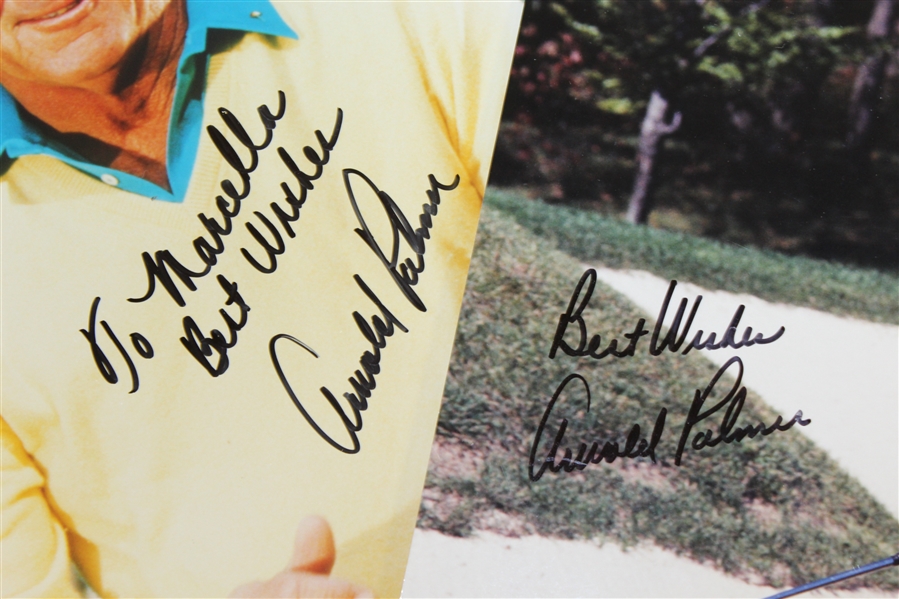 Two Arnold Palmer Signed 8x10 Color Photos - One Personalized JSA ALOA