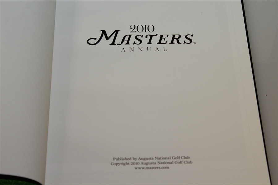 2010 Masters Tournament Annual - Phil Mickelson's 3rd Masters Win - SCARCE
