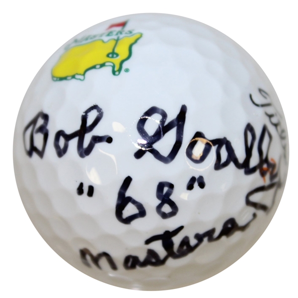 Bob Goalby Signed Masters Logo Golf Ball with '68' Notation JSA ALOA