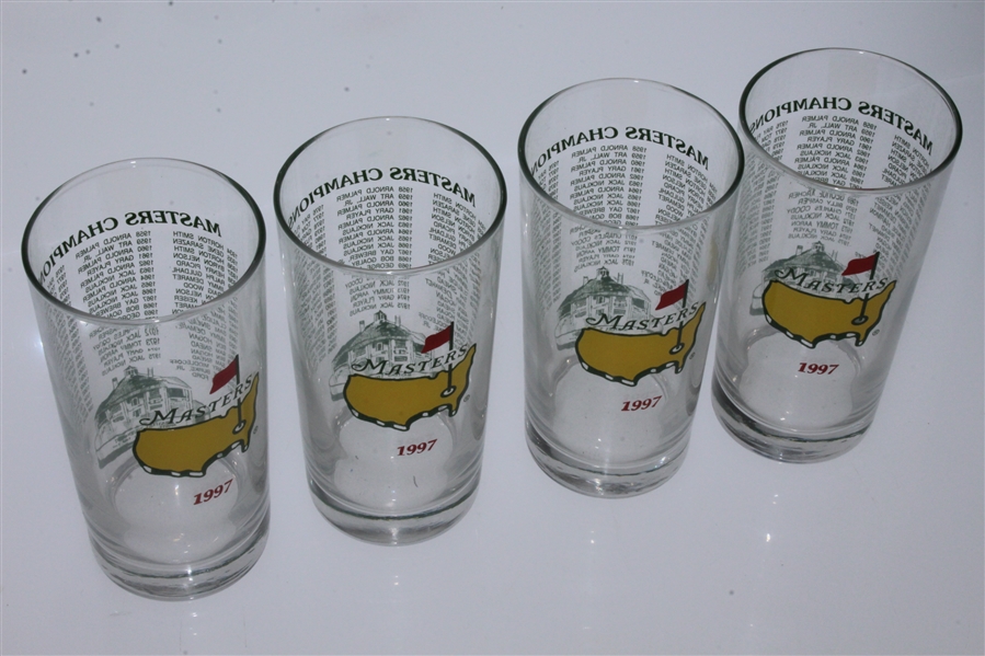 Set of Four 1997 Masters Commemorative Champions Glasses
