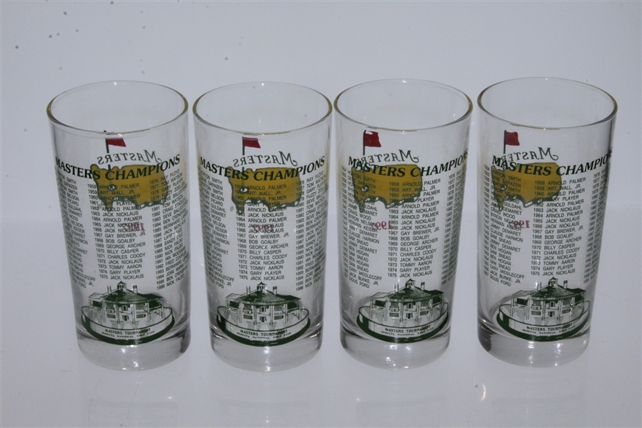 Set of Four 1997 Masters Commemorative Champions Glasses