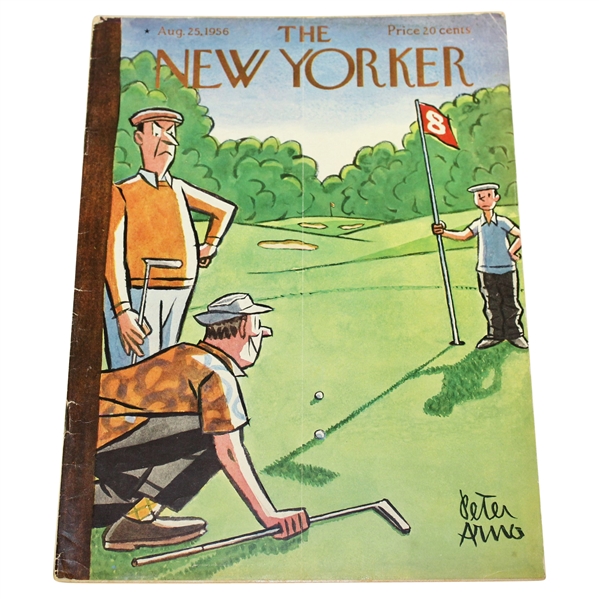 The New Yorker August 25, 1956 Magazine with Peter Arno Golf Themed Cover