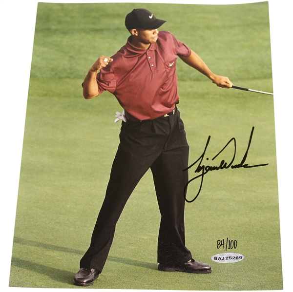 Tiger Woods Signed Ltd Ed 2001 Masters 'Major Moments' Photo 84/100 #BAJ25269
