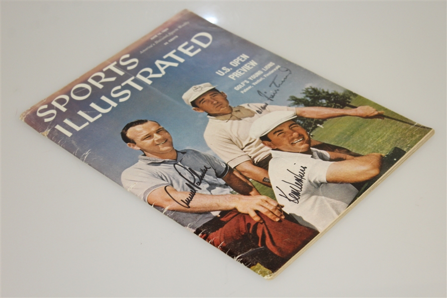 Arnold Palmer, Ken Venturi, & Dow Finsterwald Signed 6/13/1960 Sports Illustrated JSA ALOA