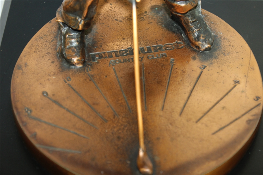 Pinehurst Country Club Balfour Large Putter Boy Bronze Sundial Statue