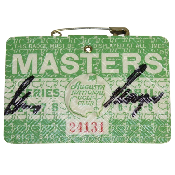 Gary Player Signed 1978 Masters Badge #24131 JSA ALOA
