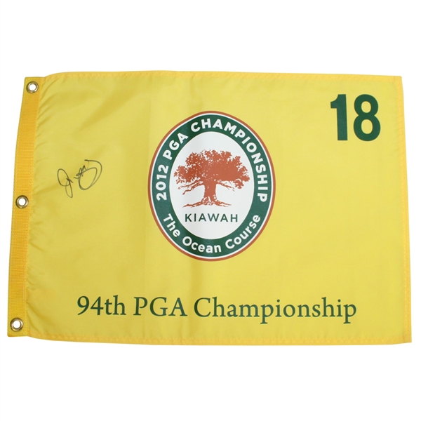 Rory McIlroy Signed 2012 PGA Championship at Kiawah Island Screen Flag JSA ALOA