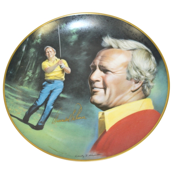 Arnold Palmer Signed 1983 'Athlete of the Decade' Golfing Greats Plate JSA #F68049