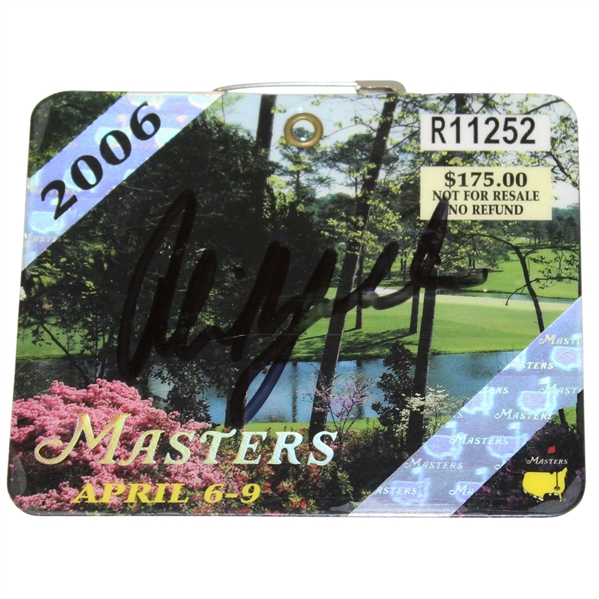 Phil Mickelson Signed 2006 Masters Tournament Series Badge #R11252 JSA ALOA