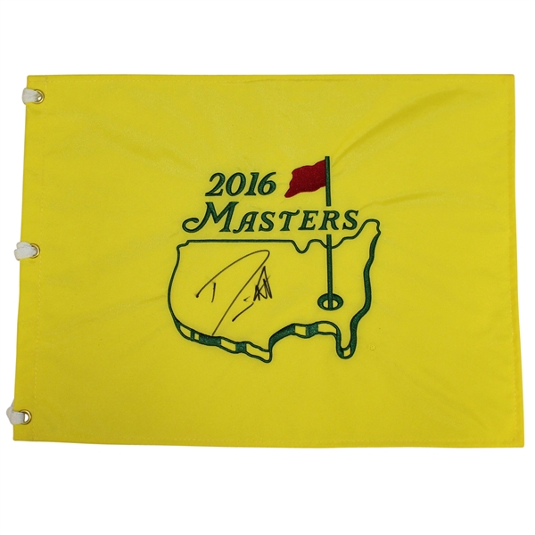 Danny Willett Signed 2016 Masters Embroidered Flag JSA ALOA
