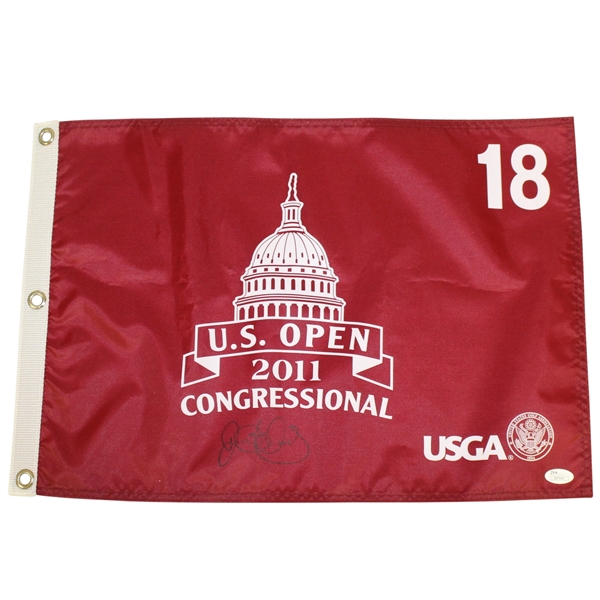 Rory McIlroy Signed 2011 US Open at Congressional Red Screen Flag JSA #U87643