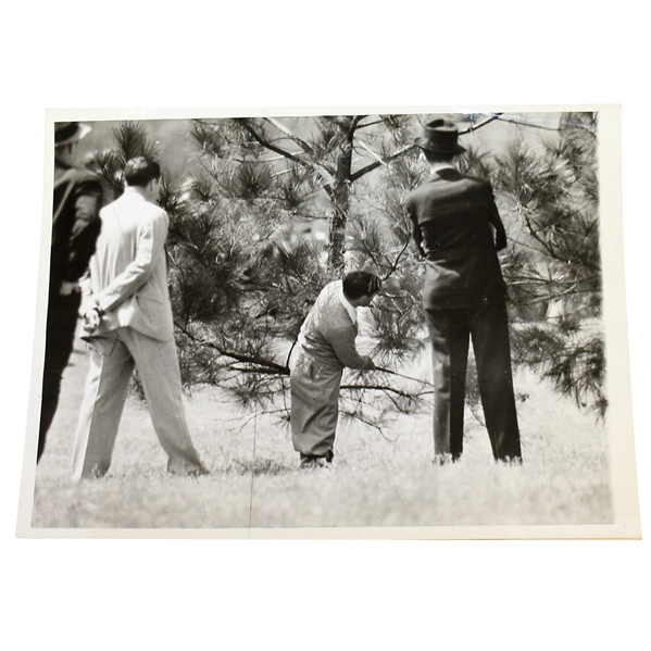Bobby Jones April 2, 1937 AP Wire Photo  - 'Beneath the Evergreens'