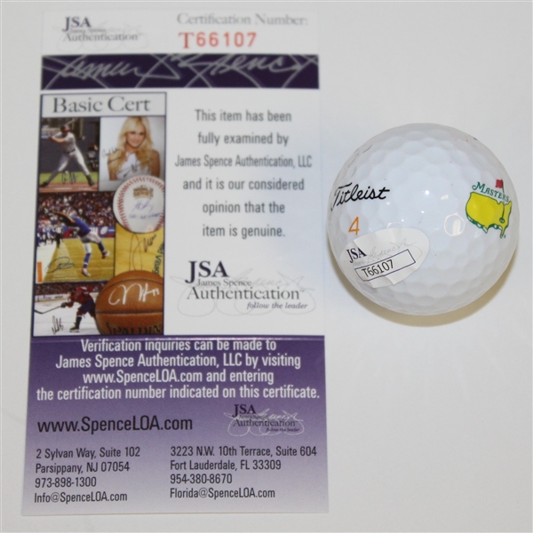 Mark O'Meara Signed Masters Logo Golf Ball JSA #T66107