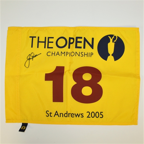 Jack Nicklaus Signed 2005 Open Championship at St. Andrews Screen Flag JSA ALOA