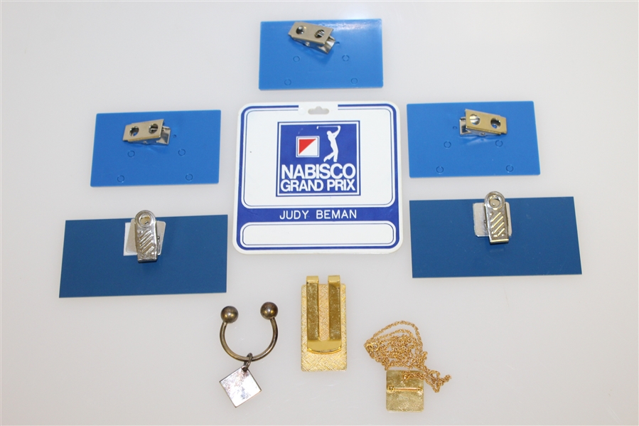 Deane Beman's Nabisco Championships Name Tags, Bag Tag, Necklace, Money Clip, etc.