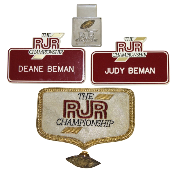 Deane Beman's The RJR Championship Name Badge, Money Clip, Pinback, Crest, etc