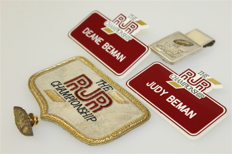 Deane Beman's The RJR Championship Name Badge, Money Clip, Pinback, Crest, etc