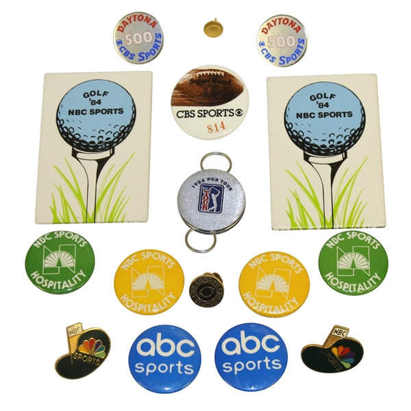 Deane Beman's ABC Sports, CBS Sports, & NBC Sports Miscellaneous Badges, Buttons, & Pins