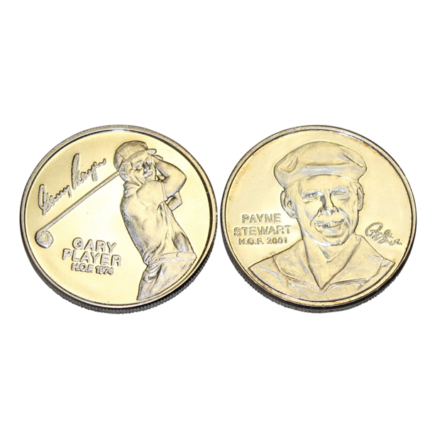 Payne Stewart & Gary Player Hall of Fame Commemorative Golf Coin Medals