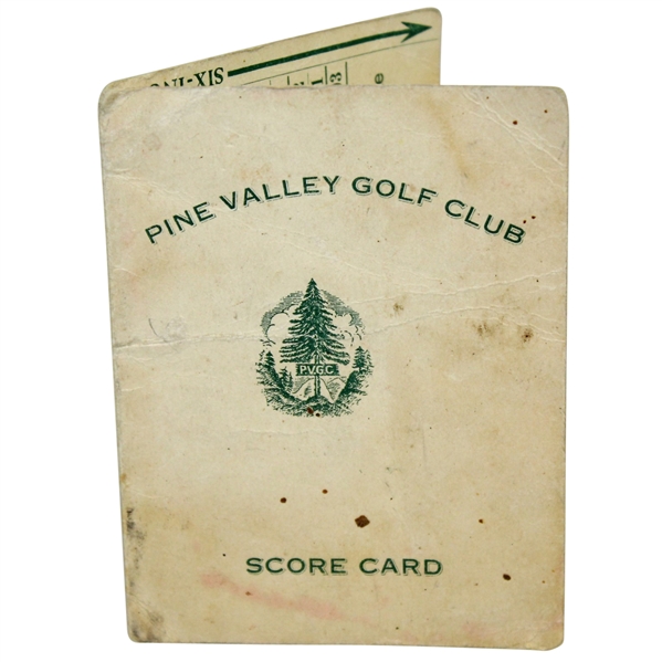 Pine Valley Golf Club Unused 1930's Scorecard with Stymie Gauge