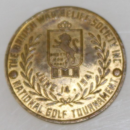 1941 British War Relief Society National Golf Tournament Ball Marker - June 14