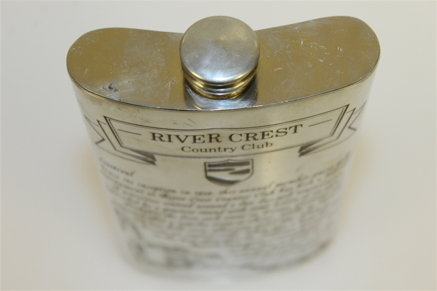 River Crest Country Club English Pewter Golf Flask