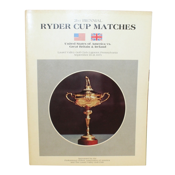 1975 Ryder Cup Program - United States Win 21-11