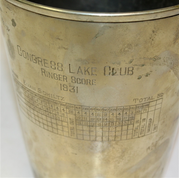 1931 Congress Lake Club Ringer Score Ice Bucket Award - Lowest Score Each Hole