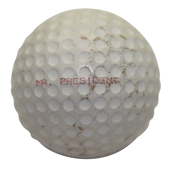 Dwight Eisenhower Personal Spalding Dot #2 'MR. PRESIDENT' Golf Ball (With Consistent Use)
