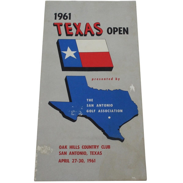 1961 Texas Open Program - Arnold Palmer Win