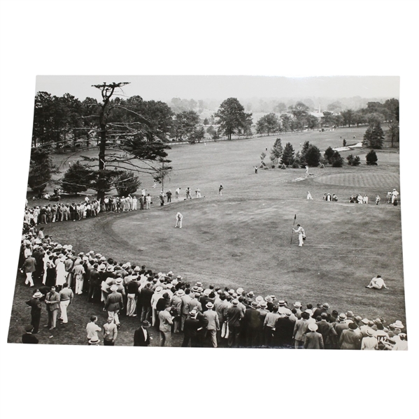 Paul Runyan & Bobby Cruickshank Press Photo on 18th Green at 1936 US Open at Baltusrol