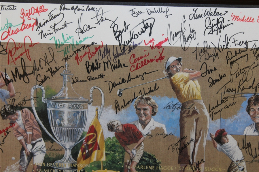 1994 McDonald's LPGA Championship Poster Signed by Field - Framed JSA ALOA
