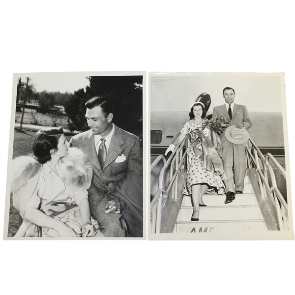 Ben Hogan's Personal Photos - With Woman(Valerie?) & with Valerie on Stairs