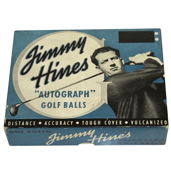 Jimmy Hines Autograph Golf Balls Box with One Golf Ball