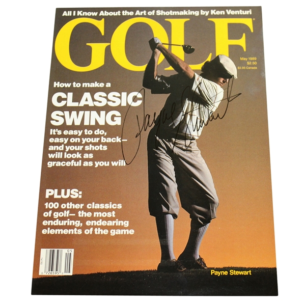 Payne Stewart Signed May 1989 'Golf' Magazine Cover JSA ALOA