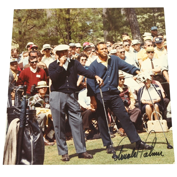 Arnold Palmer Signed 'Smoking Cigarette' at 1966 Masters Photo with Ben Hogan JSA ALOA