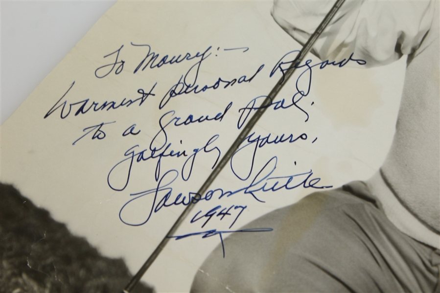 Lawson Little Signed Photo with Inscription & Personalization - 1947 JSA ALOA