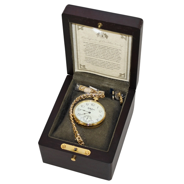 Bobby Jones 'Legend 1930' Grand Slam Numbered Ltd Ed Pocket Watch in Original Wooden Case