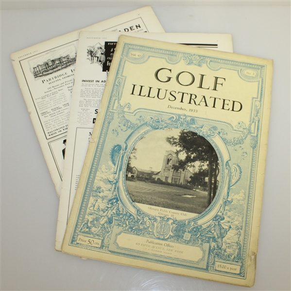 Four Vintage Golf Illustrated Booklets - 1933 (Sep-Nov-Dec) & 1934 October