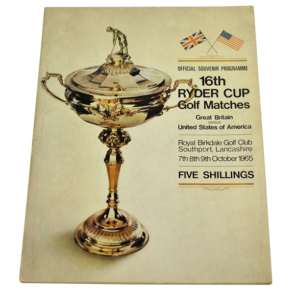1965 Ryder Cup at Royal Birkdale Golf Club Official Program
