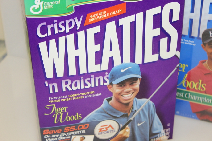 Tiger Woods Commemorative Wheaties Cereal Boxes - Crispy, Maple, Frosted, & Wheat
