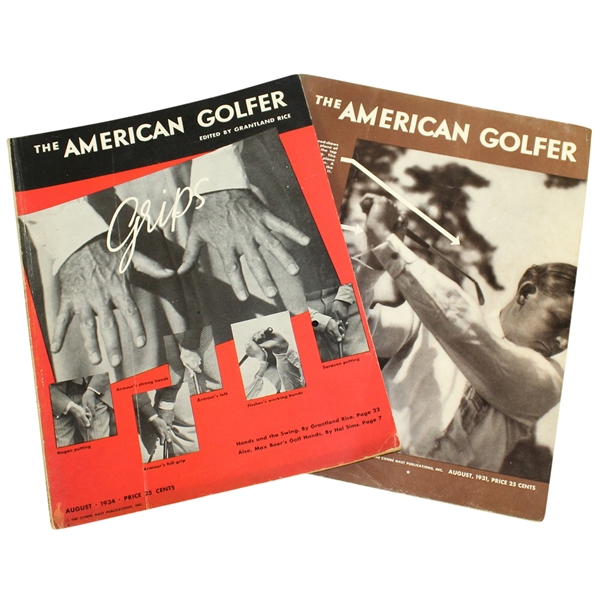 1931 & 1934 'The American Golfer' Magazines - Both are August