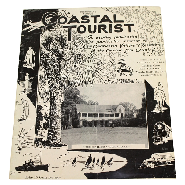 Walter Hagen Win Program - 1933 The Coastal Tourist Gardens Open - First Tournament