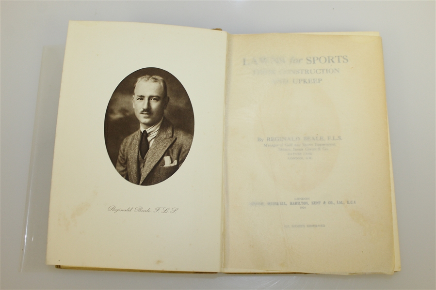 1924 'Lawns for Sport' Book by Reginald Beale - Roth Collection