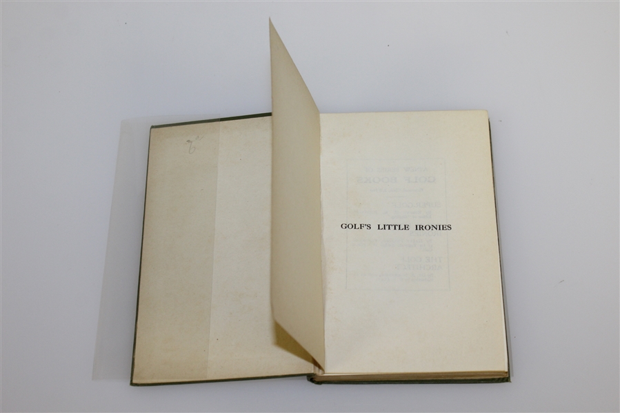 1919 'Golf's Little Ironies' Book by Harry Fulford - John Roth Collection